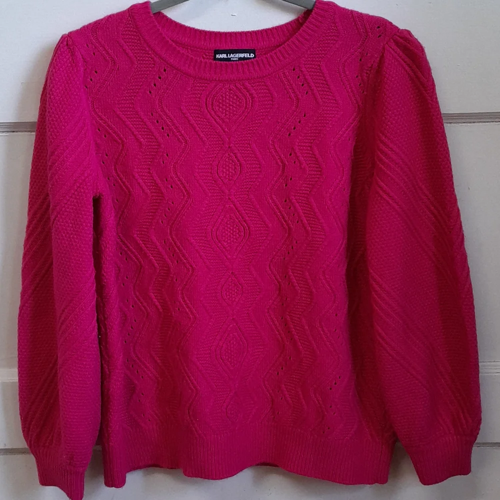 KARL LAGERFELD knit print sweater size M
